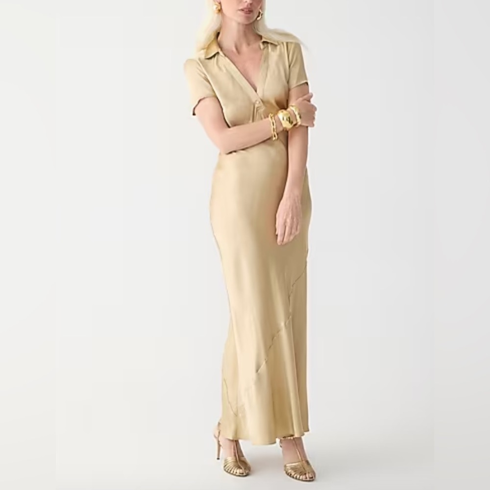 J.Crew Gold Slip Dress